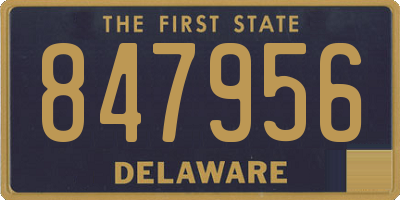 DE license plate 847956