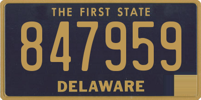 DE license plate 847959