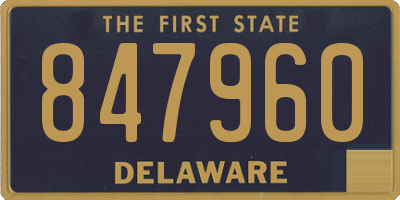 DE license plate 847960