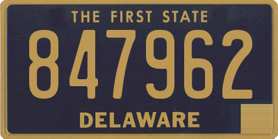DE license plate 847962
