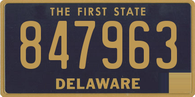 DE license plate 847963