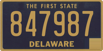 DE license plate 847987