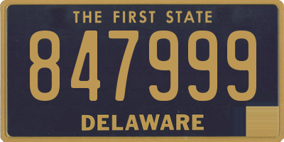 DE license plate 847999