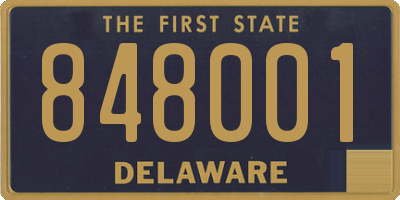 DE license plate 848001
