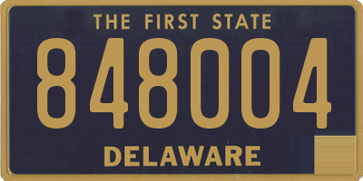 DE license plate 848004