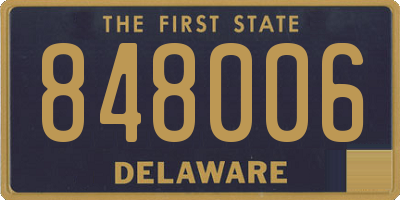 DE license plate 848006