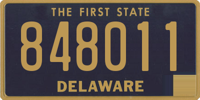 DE license plate 848011