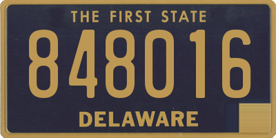 DE license plate 848016