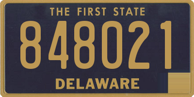 DE license plate 848021