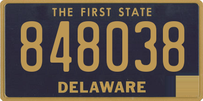 DE license plate 848038
