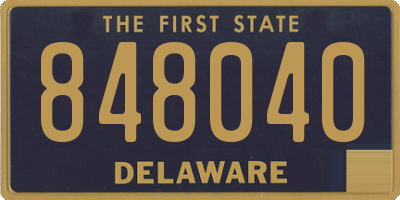 DE license plate 848040