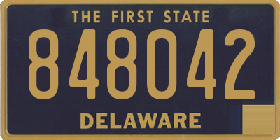 DE license plate 848042