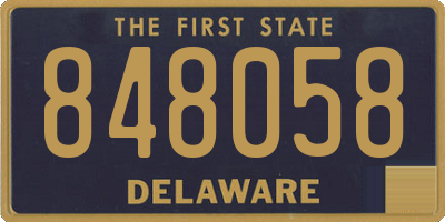 DE license plate 848058