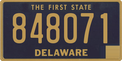 DE license plate 848071