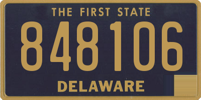 DE license plate 848106