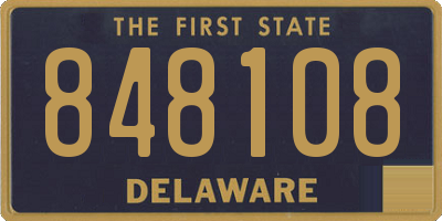 DE license plate 848108