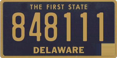 DE license plate 848111