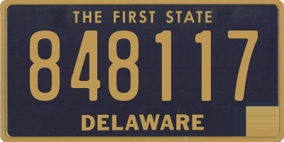 DE license plate 848117
