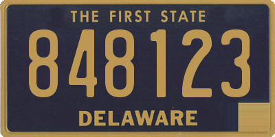 DE license plate 848123