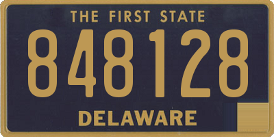 DE license plate 848128