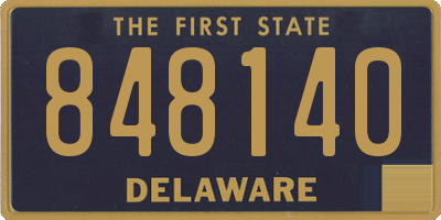 DE license plate 848140