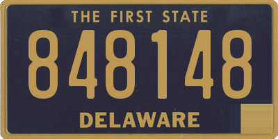 DE license plate 848148