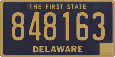 DE license plate 848163