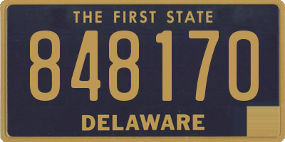 DE license plate 848170