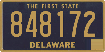 DE license plate 848172