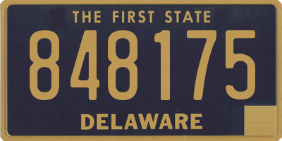 DE license plate 848175