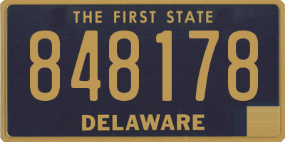 DE license plate 848178
