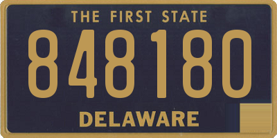 DE license plate 848180