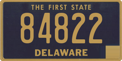 DE license plate 84822