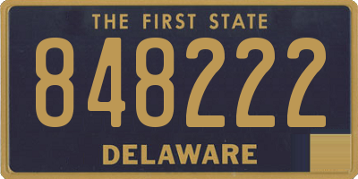 DE license plate 848222