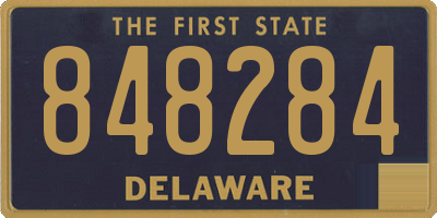 DE license plate 848284