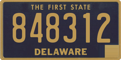 DE license plate 848312