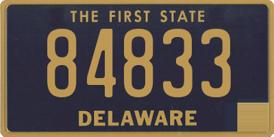 DE license plate 84833