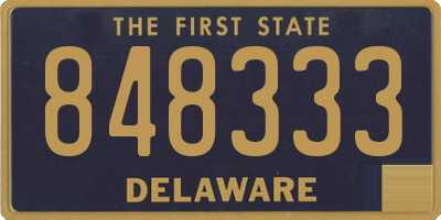 DE license plate 848333