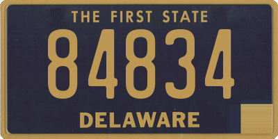 DE license plate 84834