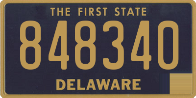 DE license plate 848340