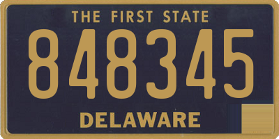 DE license plate 848345