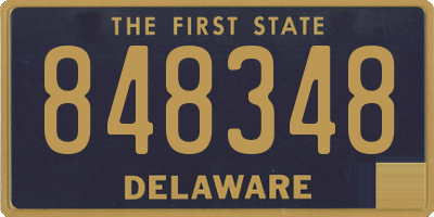 DE license plate 848348