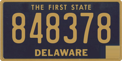 DE license plate 848378