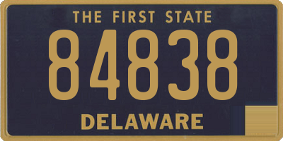 DE license plate 84838