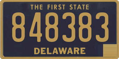 DE license plate 848383