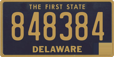 DE license plate 848384
