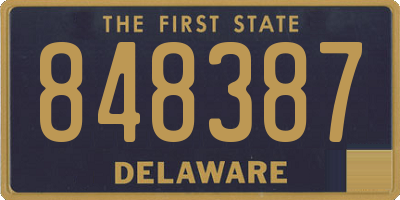DE license plate 848387