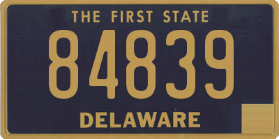 DE license plate 84839