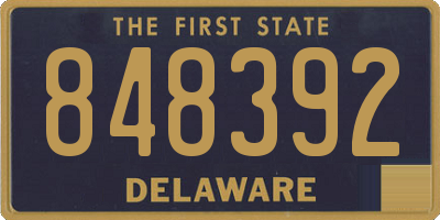 DE license plate 848392