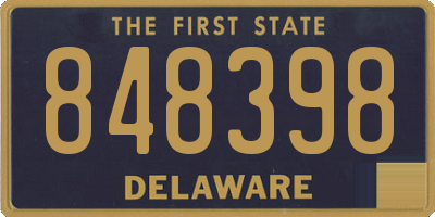 DE license plate 848398